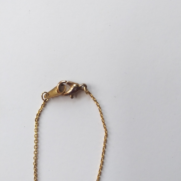 Gold Minimalist Necklace Delica Black Cube - Picture 5 of 7